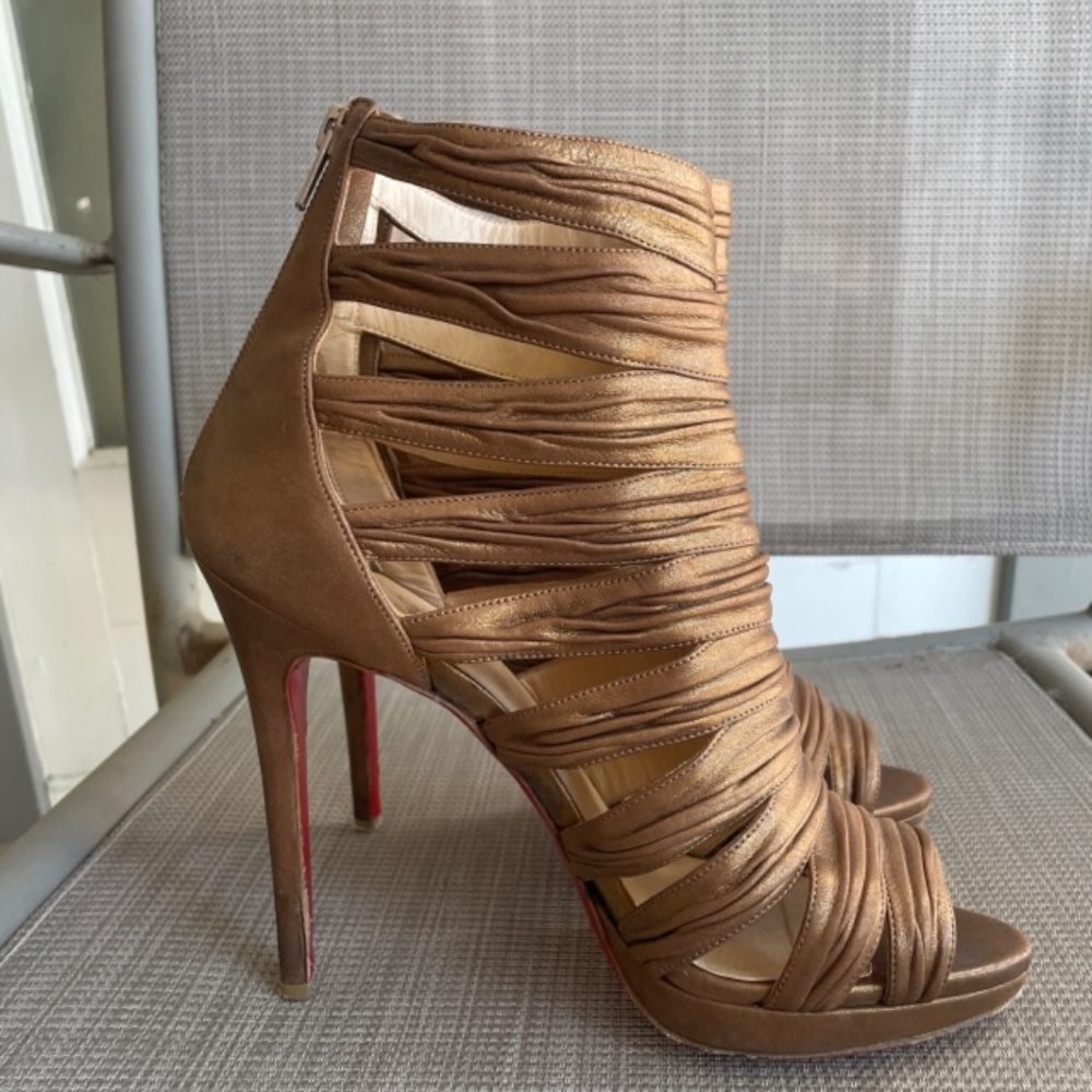 Christian Louboutin Tinazata Caged Heels Booties - Picture 7 of 16